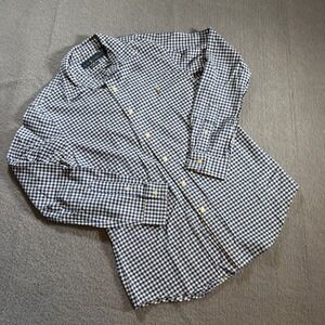 Polo‎ Ralph Lauren Mens Blue Plaid Button Down Classic Fit Shirt Medium